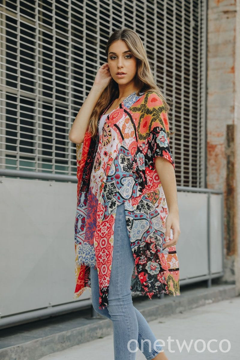 Boho Kimono, Kimono Wrap, Beach cover up,Bohemian,festival,Oversized,Boho style,cardigan ,Summer Dress,Boho