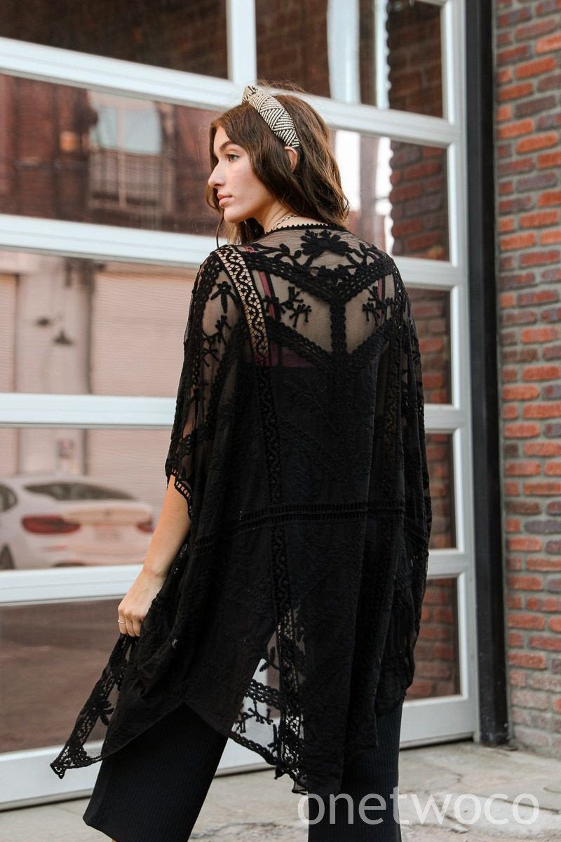Pink lace kimono cardigan cheap