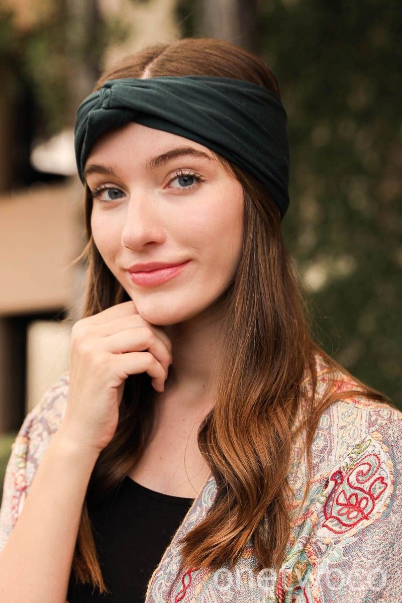 Black headband, Twist Headband,Yoga Headband,Fitness Headband, Nurse headband, Wide headband, Solid Color Headband, Football Headband