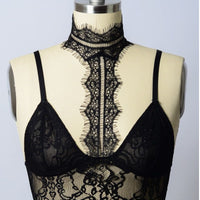 Choker Longline Bralette, Lace Bralette, lace bra, lacy bralette, bridesmaid gift, sexy bralette, sexy lingerie, lace lingerie