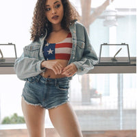 American Flag Bralette, US Flag bralette, Independence Day, Military Gift, USA Flag, American Bra, Patriotic Decor, Flag Sign, Flag