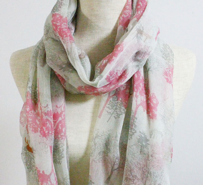 Pink Life of Tree Scarf - Bean Concept - Etsy
