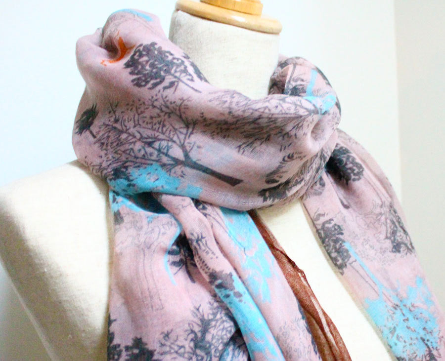 Pink Life of Tree Scarf - Bean Concept - Etsy
