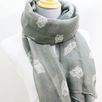 Gray Owl Scarf - Bean Concept - Etsy