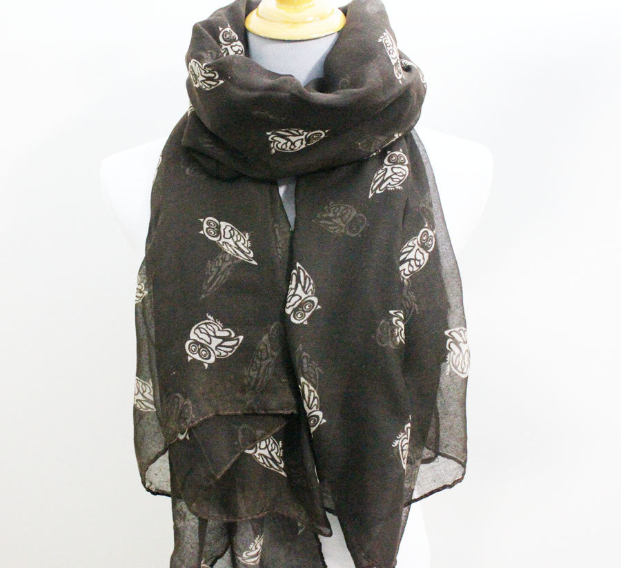 Brown Owl Scarf - Bean Concept - Etsy