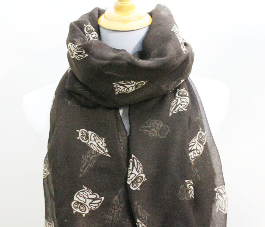 Brown Owl Scarf - Bean Concept - Etsy