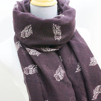 Purple Owl Scarf - Bean Concept - Etsy