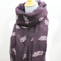 Purple Owl Scarf - Bean Concept - Etsy