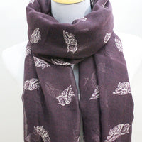 Purple Owl Scarf - Bean Concept - Etsy