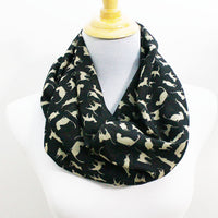 Black Cat Chiffon Infinity Scarf - Bean Concept - Etsy