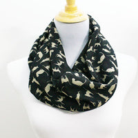 Black Cat Chiffon Infinity Scarf - Bean Concept - Etsy