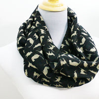 Black Cat Chiffon Infinity Scarf - Bean Concept - Etsy