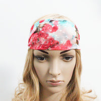 Red Floral Chiffon Turban Hair Band Elastic Band - Bean Concept - Etsy