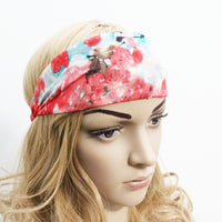 Red Floral Chiffon Turban Hair Band Elastic Band - Bean Concept - Etsy