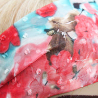 Red Floral Chiffon Turban Hair Band Elastic Band - Bean Concept - Etsy