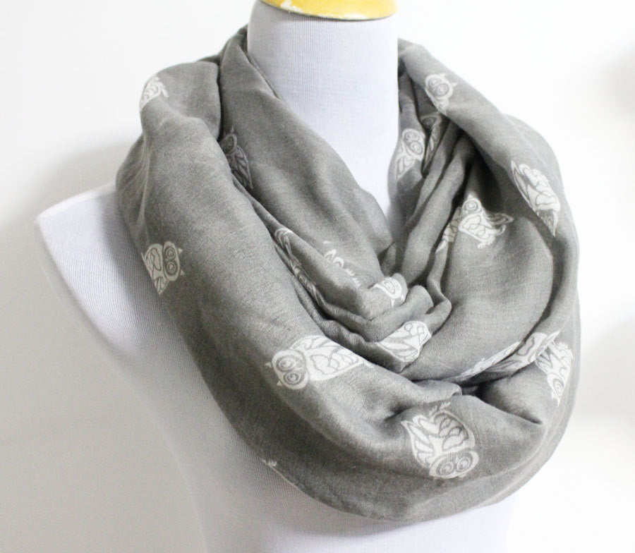 Owl Infinity Scarf - Bean Concept - Etsy