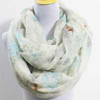 Pink Life of Tree with Deer Infinity Scarf - Bean Concept - Etsy