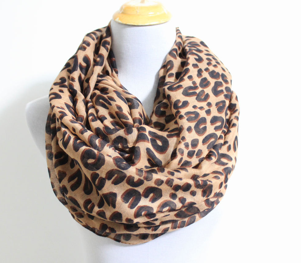 Leopard Infinity Scarf - Bean Concept - Etsy