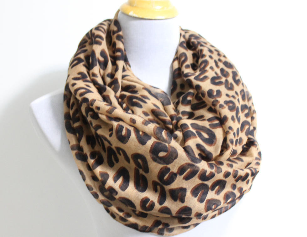 Leopard Infinity Scarf - Bean Concept - Etsy