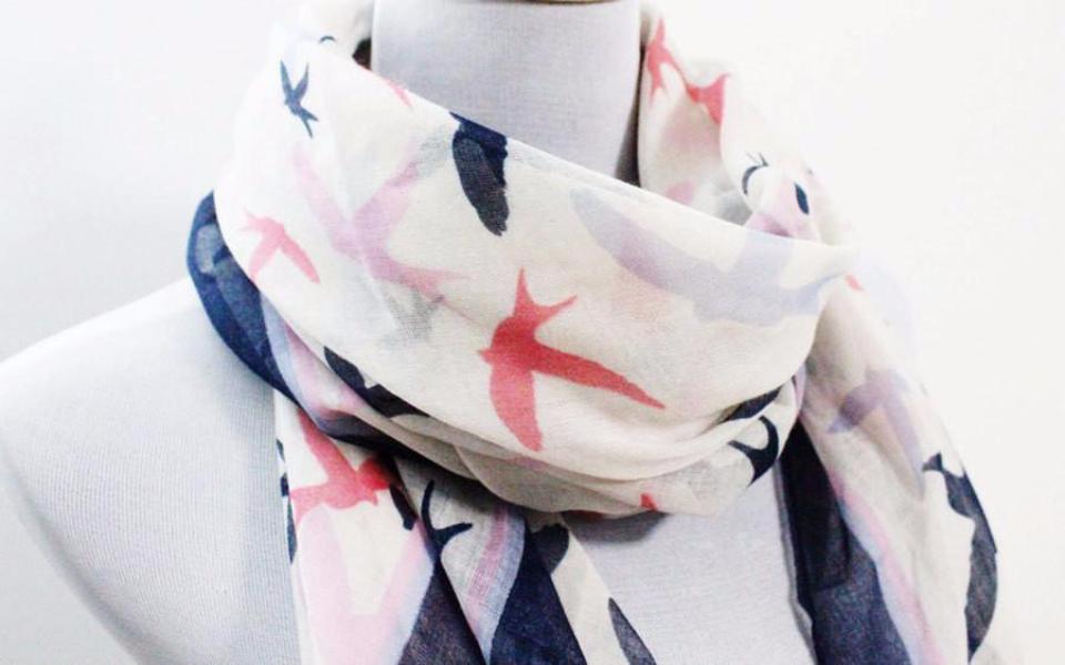 White Seagull Square Scarf - Bean Concept - Etsy