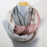 Mint Green and Gray Infinity Scarf - Bean Concept - Etsy