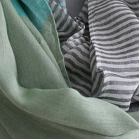 Mint Green and Gray Infinity Scarf - Bean Concept - Etsy