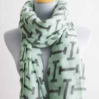 Mint Green Aztec Scarf - Bean Concept - Etsy