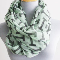 Mint Green Aztec Infinity Scarf - Bean Concept - Etsy