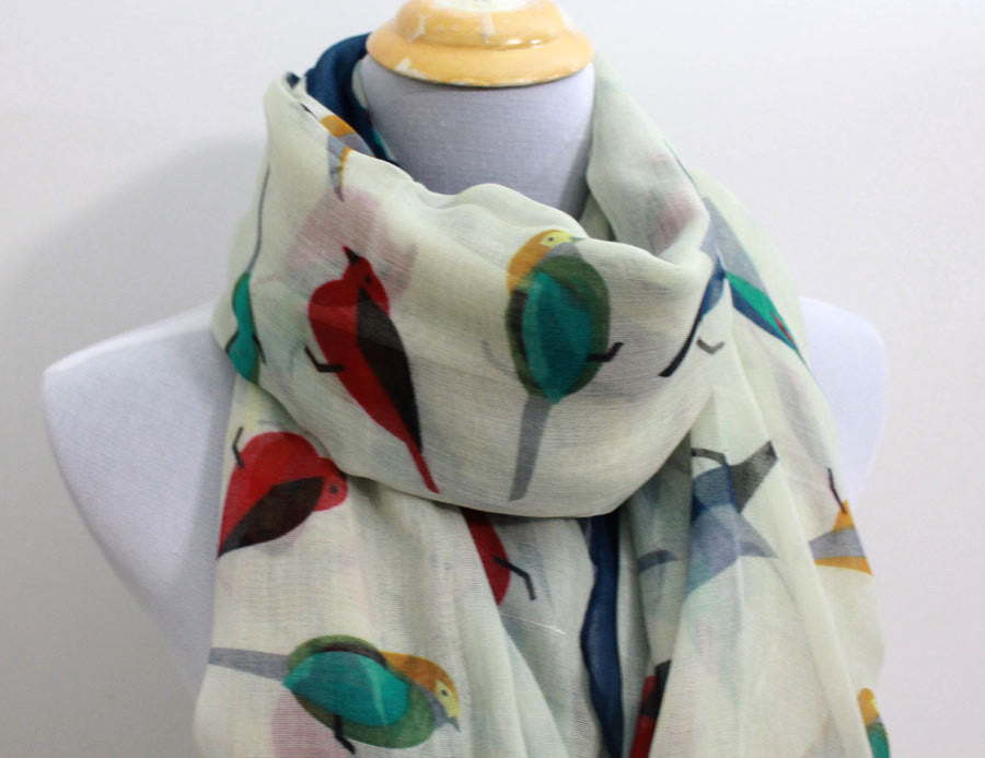 Beige Little Bird Scarf - Bean Concept - Etsy