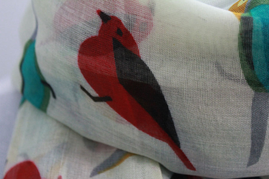 Beige Little Bird Scarf - Bean Concept - Etsy