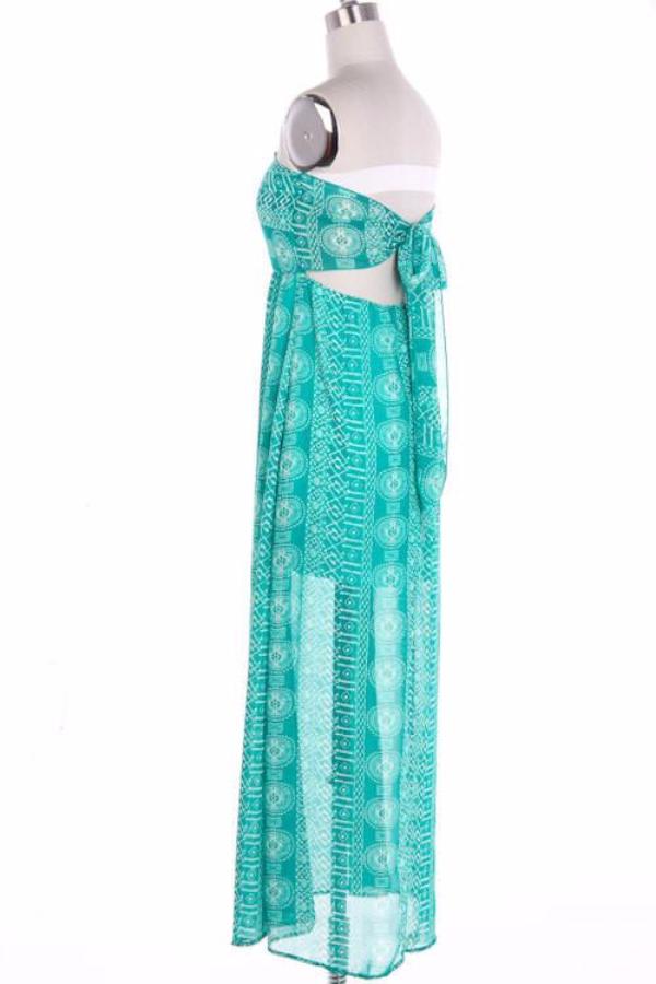 Bow Tie Back Boho Maxi Dress - Bean Concept - Etsy