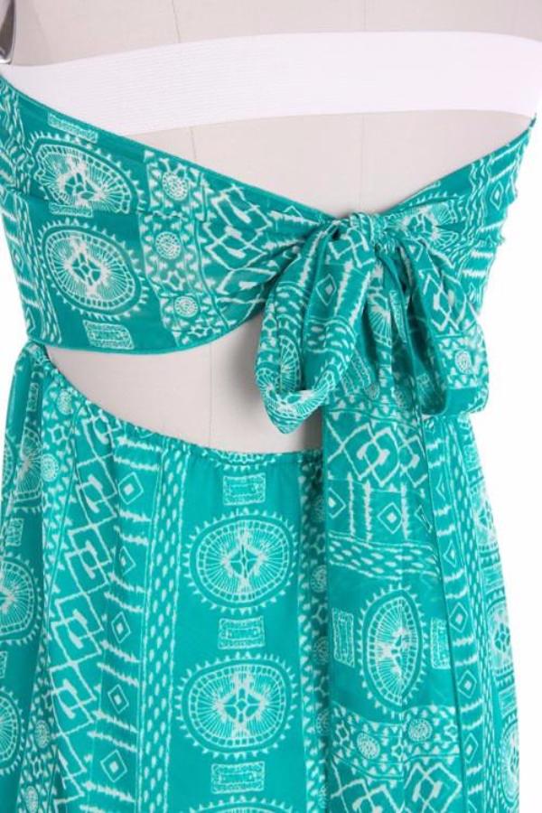 Coral Bow Tie Back Boho Maxi Dress - Bean Concept - Etsy