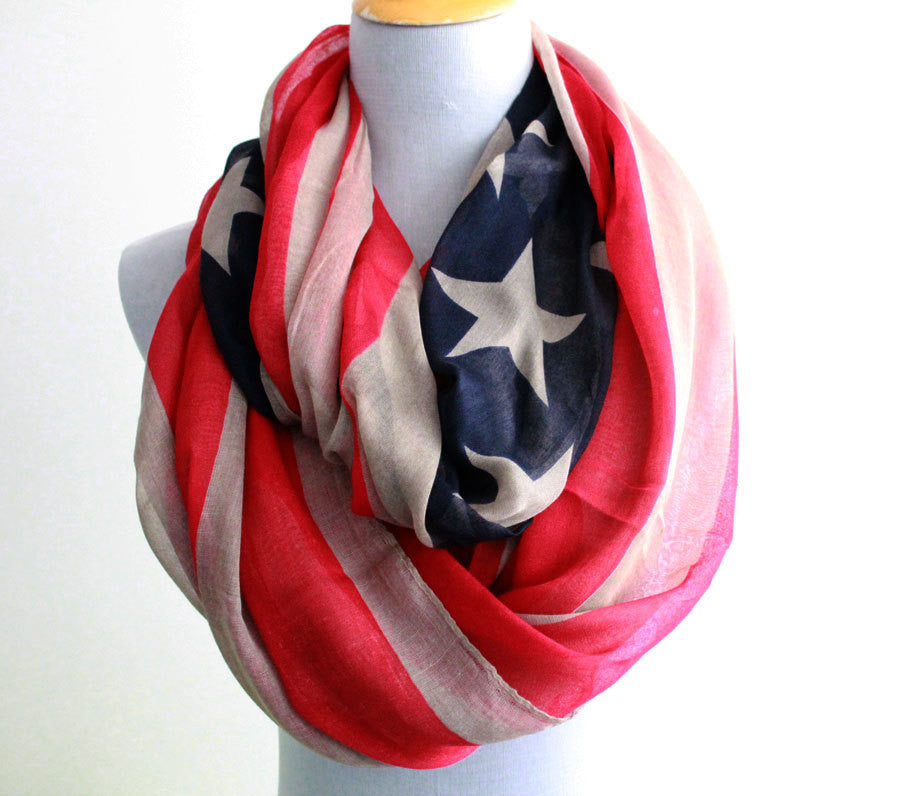 American Flag Infinity Scarf - Bean Concept - Etsy