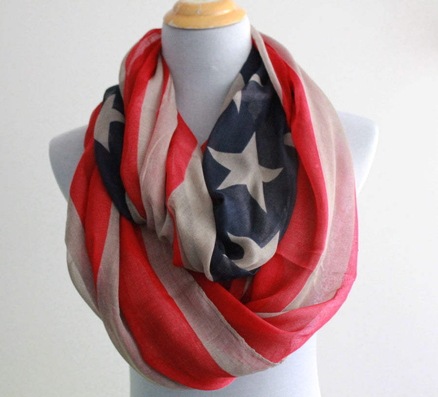 American Flag Infinity Scarf - Bean Concept - Etsy
