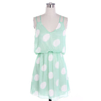 Mint Polka Dot Short Dress - Bean Concept - Etsy