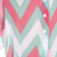 Soft Chevron Shirt With Back Buttons - Bean Concept - Etsy