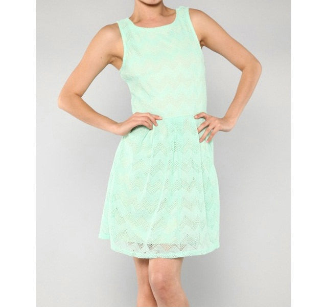 Mint Chevron Cocktail Short Dress - Bean Concept - Etsy