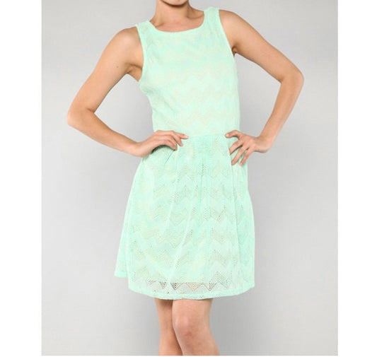 Mint Chevron Cocktail Short Dress - Bean Concept - Etsy