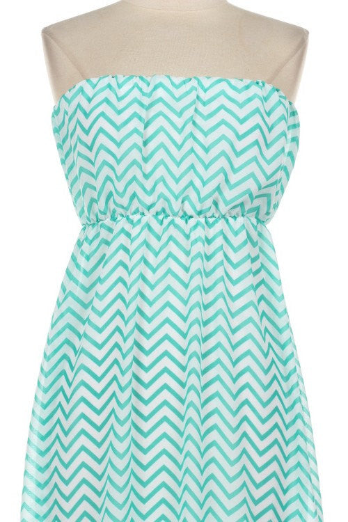 Strapless Chevron Maxi Dress - Bean Concept - Etsy
