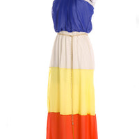Strapless Colorblock Maxi Dress - Bean Concept - Etsy