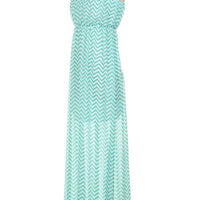 Strapless Chevron Maxi Dress - Bean Concept - Etsy