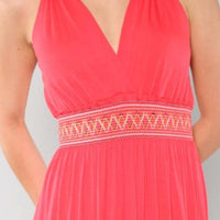 Coral Boho Maxi Dress - Bean Concept - Etsy