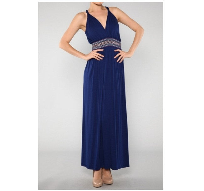 Navy Maxi Dress - Bean Concept - Etsy