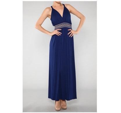 Navy Maxi Dress - Bean Concept - Etsy