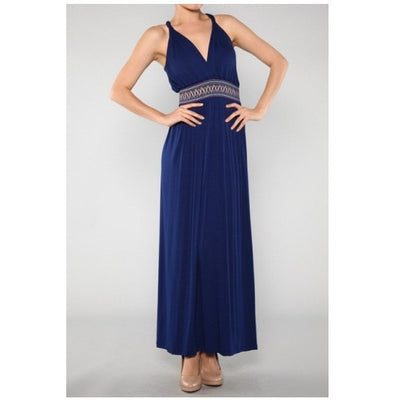 Navy Maxi Dress - Bean Concept - Etsy