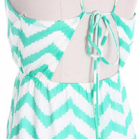 Chevron Maxi Dress with Open Back - Bean Concept - Etsy