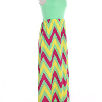 Summer Chevron Maxi Dress - Bean Concept - Etsy