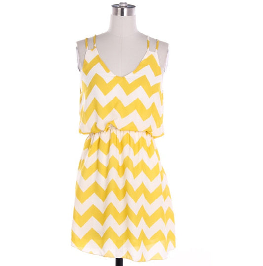 Tank Top Chevron Dress - Bean Concept - Etsy