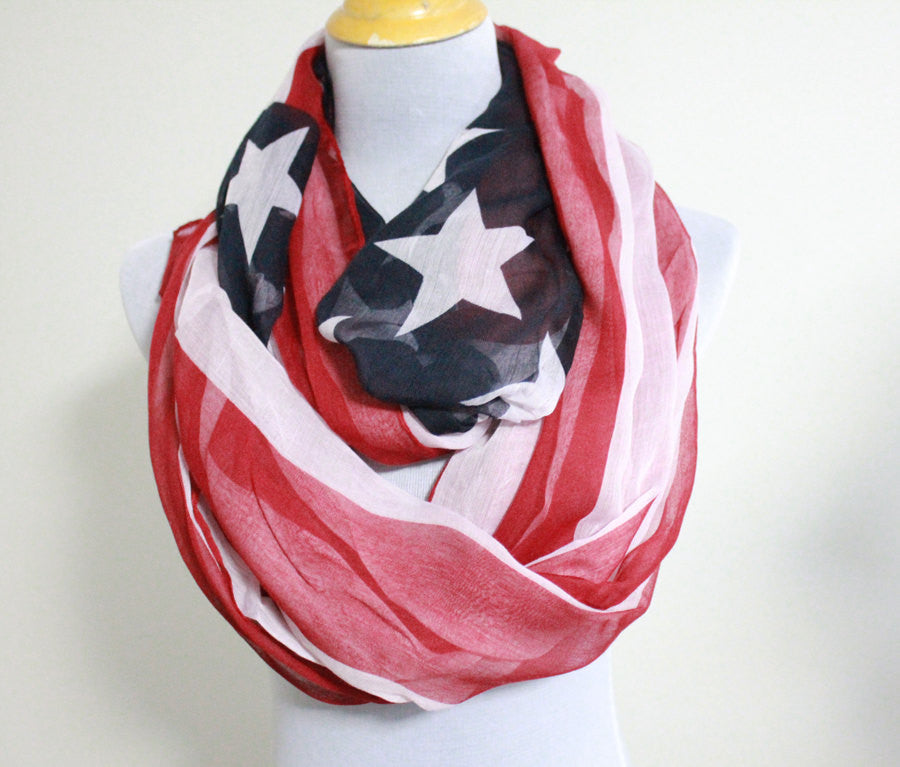 American Flag Infinity Scarf - Bean Concept - Etsy