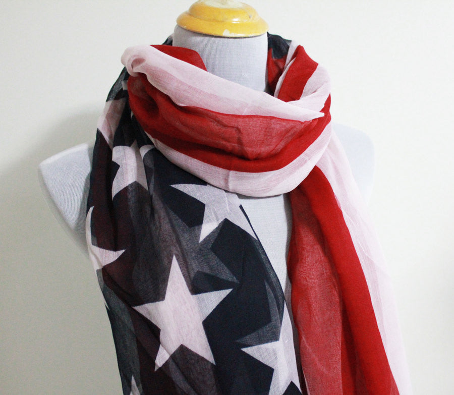 American Flag Scarf - Bean Concept - Etsy